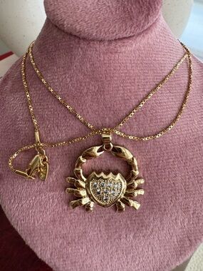 Vanessa Mooney The Star Sign Necklace: Cancer Crab 20”